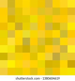 Seamless pattern. Geometrical square background. Yellow colors. Pixel art style. Vector tile. Abstract illustration.