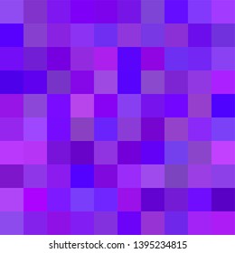 Seamless pattern. Geometrical square background. Purple colors. Pixel art style. Vector tile. Abstract illustration.