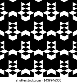 Seamless pattern. Geometrical wallpaper. Rhombuses, triangles, chevrons ornament. Ethnic motif. Geometric background. Shapes backdrop. Digital paper, abstract.