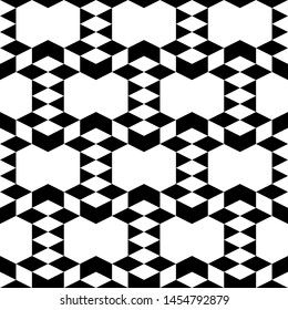 Seamless pattern. Geometrical wallpaper. Rhombuses, triangles, chevrons, figures ornament. Ethnic motif. Geometric background. Shapes backdrop. Digital paper, abstract.