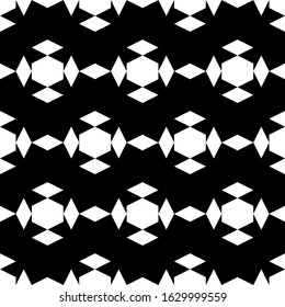 Seamless pattern. Geometrical wallpaper. Rhombuses, hexagons ornament. Quadrangular, hexagonal shapes backdrop. Geometric background. Polygons motif. Digital paper, textile print, abstract. Vector.