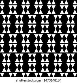 Seamless pattern. Geometrical wallpaper. Triangles ornament. Polygons motif. Triangular shapes backdrop. Geometric figures background. Digital paper, textile print, web design, abstract. Vector art.