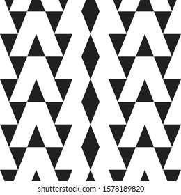 Seamless pattern geometric.Black and white background.Design for background