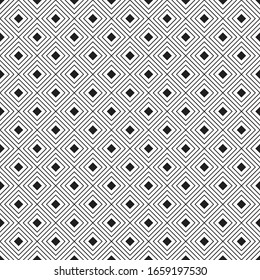 Geometrisches, nahtloses Muster.Schwarz-weißer Hintergrund.Design für den Hintergrund
