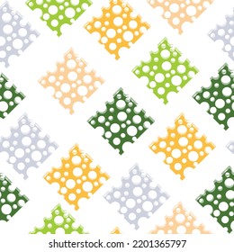Seamless pattern of geometries in pastel colors. Watercolor hand drawn illustration sketch
