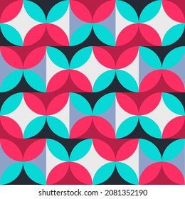Seamless pattern with geometry colorful ornaments