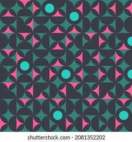 Seamless pattern with geometry colorful ornaments