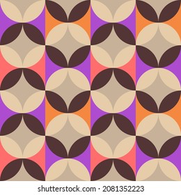 Seamless pattern with geometry colorful ornaments