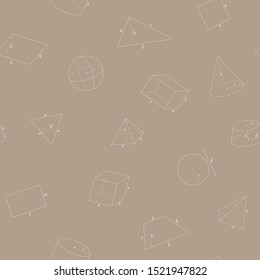 Seamless pattern with geometry figure and formulas