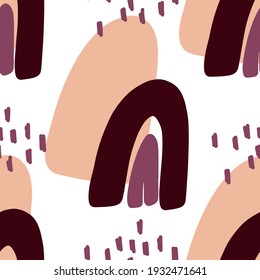 Seamless pattern with geometry forms and shapes in modern and abstract style