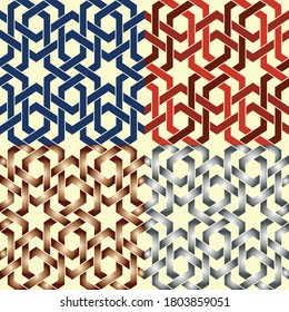 Seamless pattern with geometry Illustration texture. Nice for clothes printing, background, wallpaper or any other purpose. Provided with color grouped for easy in editing