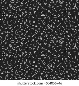 Seamless Pattern With Geometry, Math Science Background