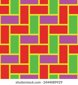 Seamless pattern geometry shape simple minimalist colorful vibrant element outline bright pop geometric