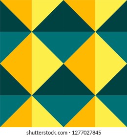 seamless pattern. geometry. yellow green triangles.