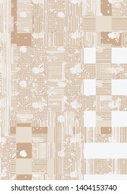 Seamless pattern geomteric  tribal  design. Navajo background with ethnic triangles and vintage effect. Textile print for bed linen, jacket, package design, fabric and fashion concepts - Illustration