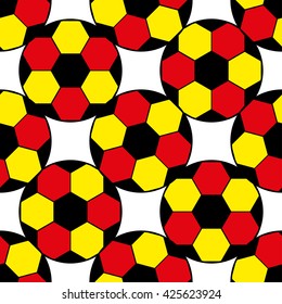 seamless pattern with germany flags and soccer balls