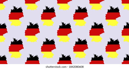 Seamless pattern of germany map isolated on light blue background. Suits for Decorative Paper, Packaging, Covers, Gift Wrap and House Interior Design. Vector illustration EPS10.
