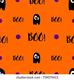 Seamless pattern with ghost. Vector Illustration