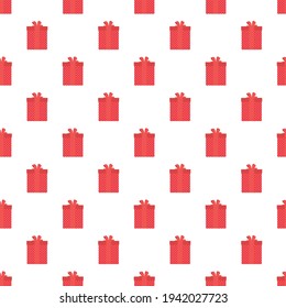 Seamless pattern with a gift. Background with a gift box. Suitable for background. Birthday and Valentine's Day. Vector,
