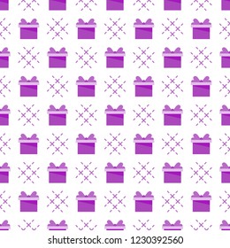 Seamless pattern with gift boxes. Presents. Happy New Year 2019, Christmas, Birthday, mothers day vector background. Sale, shopping concept.
