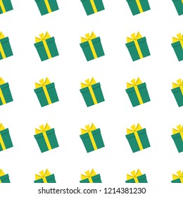 Seamless pattern with gift boxes. Vector illustration.
