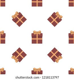 Seamless pattern with gift boxes. Vector illustration.
