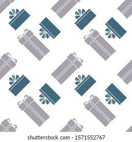 Seamless pattern with gift boxes. Vector illustration