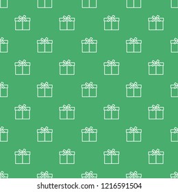 Seamless pattern with gifts boxes, bandaged with ribbons and bow.