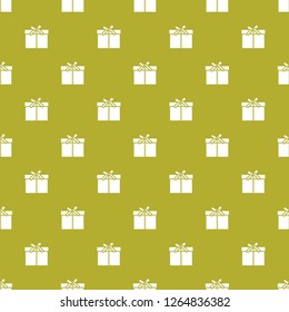 Seamless pattern with gifts boxes, bandaged with ribbons and bow.