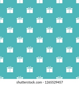Seamless pattern with gifts boxes, bandaged with ribbons and bow.