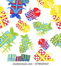 Patrón sin problemas con regalos regalos regalos regalos regalos regalos regalos navidad cumpleaños cumpleaños año nuevo fiesta