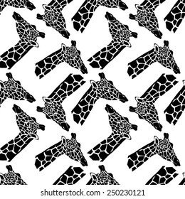  Seamless pattern of giraffe