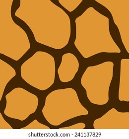 Seamless pattern of giraffe skin. Ideal for textile prints, background, wallpaper.