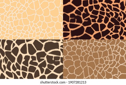 Seamless pattern with giraffe skin texture. Giraffe seamless pattern. Giraffe print. Animal print.vector illustration. Fashionable print.