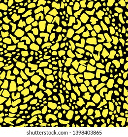 Seamless pattern with giraffe texture, Africa. Texture of animal wild savanna. Imitation color giraffe. Abstraction of animal skin. For textiles, packaging design, scrapbooking, templates.