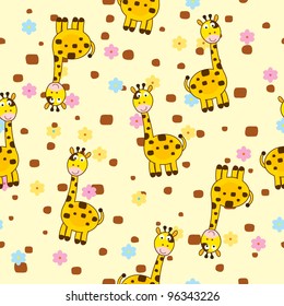 seamless pattern with giraffes
