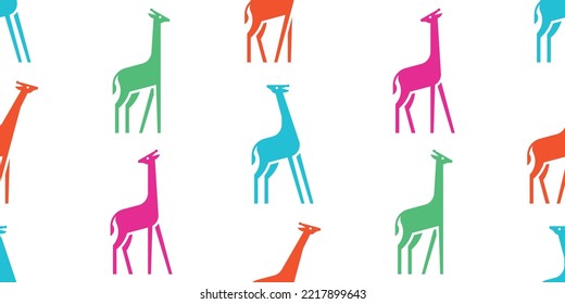 Seamless pattern with Giraffes. isolated on white background
