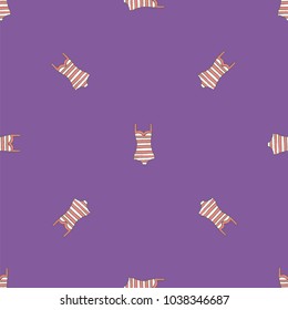 Seamless pattern girl pants background. Vintage vector illustration