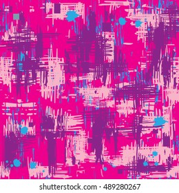 seamless pattern for girls. Abstract girlish background. Creative original repeated backdrop for girls. textured wallpaper. Fashion colorful design in pink, purple, blue colors. 