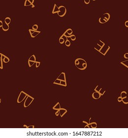 Seamless pattern with Glagolitic alphabet for your design