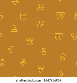 Seamless pattern with Glagolitic alphabet for your design