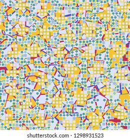Seamless pattern. Glamorous pixel floral camouflage with backing.
Background consisting of angular shapes forming trap pattern. Editable.