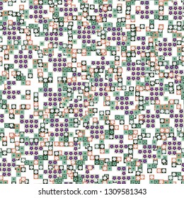 Seamless pattern. Glamorous pixel floral camouflage.