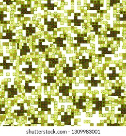 Seamless pattern. Glamorous pixel floral camouflage.