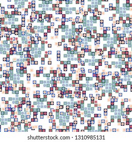 Seamless pattern. Glamorous pixel floral camouflage.