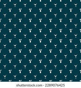 Seamless pattern glass of mojito, Long Island Ice Tea, Dry Martini, ice cubes, mint leaves and lime outline. Black outline of the cocktail on a white background. Hand drawing. Vector illustration.