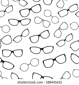 Seamless pattern with glasses. 