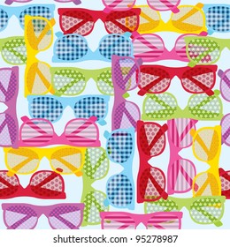 Seamless pattern of glasses