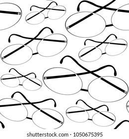 seamless pattern glasses for excellent vision medicine.  vector illustration