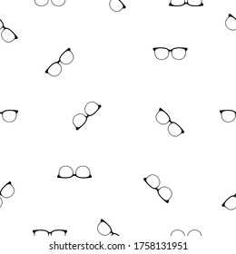 Seamless Pattern with glasses on white background. Vector illustration.